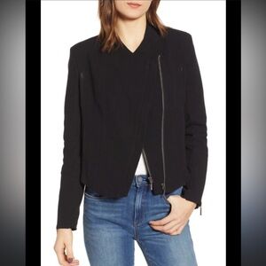 BlankNYC Women's Black Asymmetrical Zip Jacket